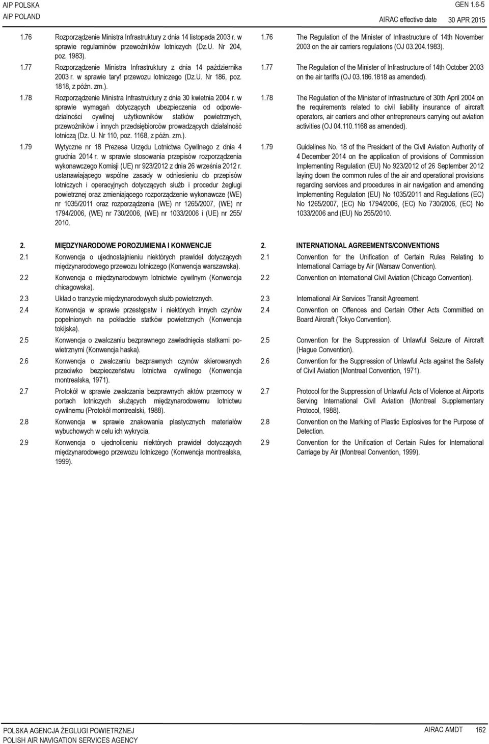 w sprawie wymagań dotyczących ubezpieczenia od odpowiedzialności cywilnej użytkowników statków powietrznych, przewoźników i innych przedsiębiorców prowadzących działalność lotniczą (Dz. U.