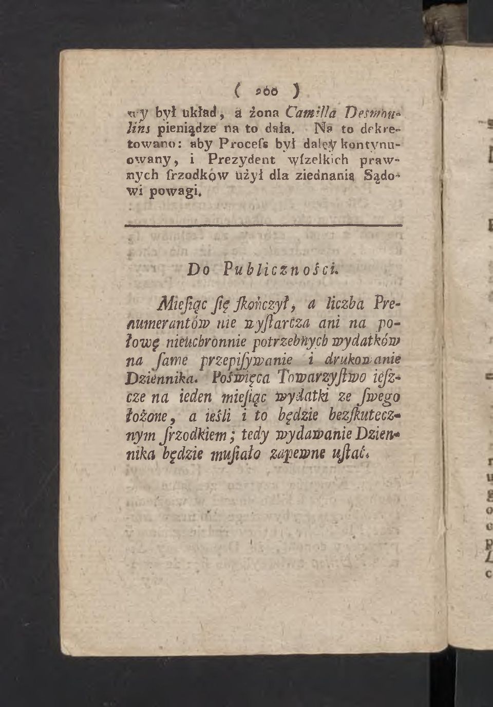 Do Publiczności Micfigc fię Jkokzyl i d liczba Prenumer ant ów me nyftarcza ani na połowę nieuchronnie potrzebnych wydatków na famę