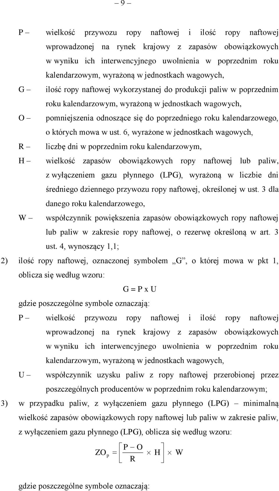 roku kalendarzowego, o których mowa w ust.