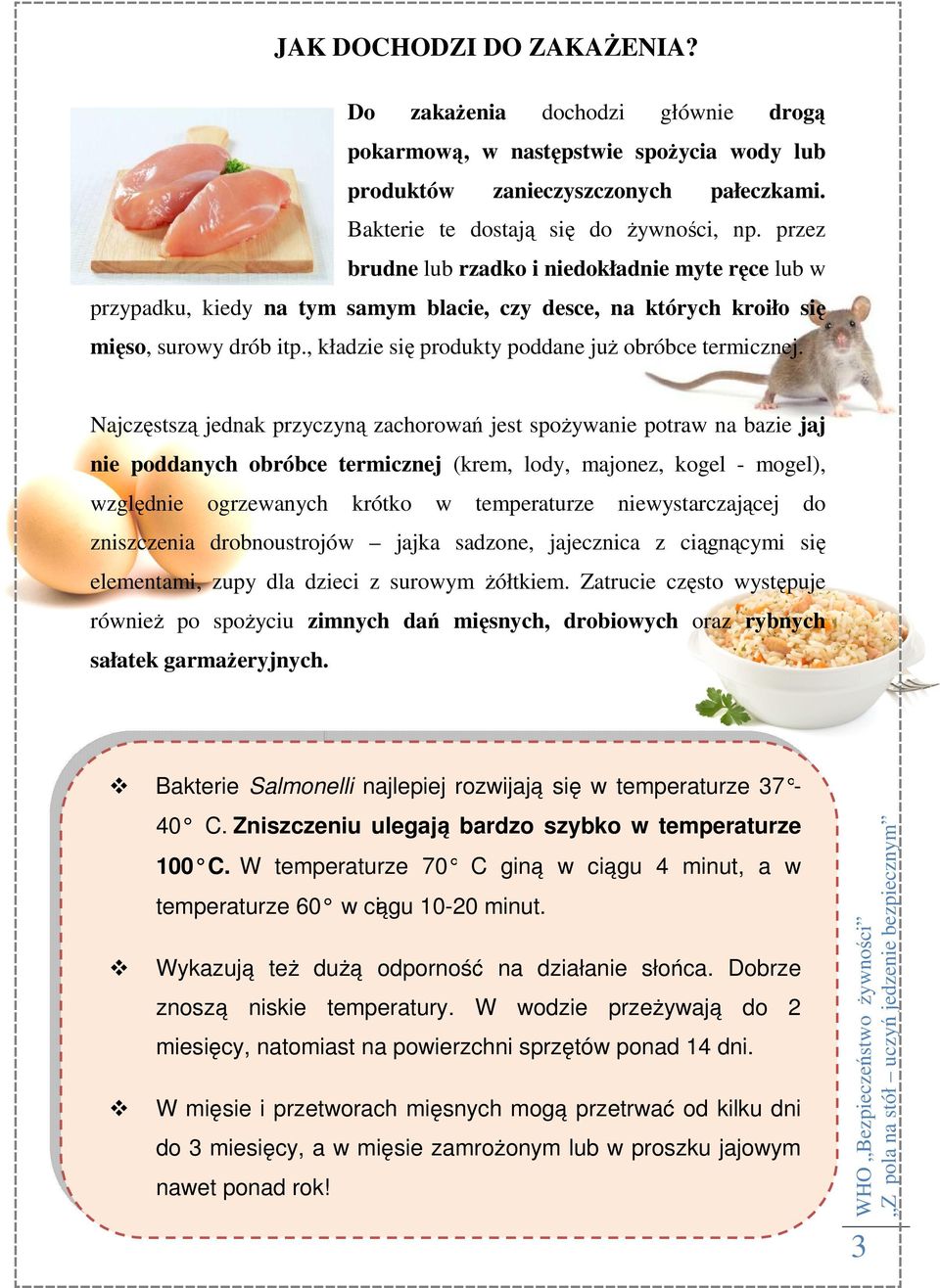 , kładzie się produkty poddane już ż obróbce termicznej.