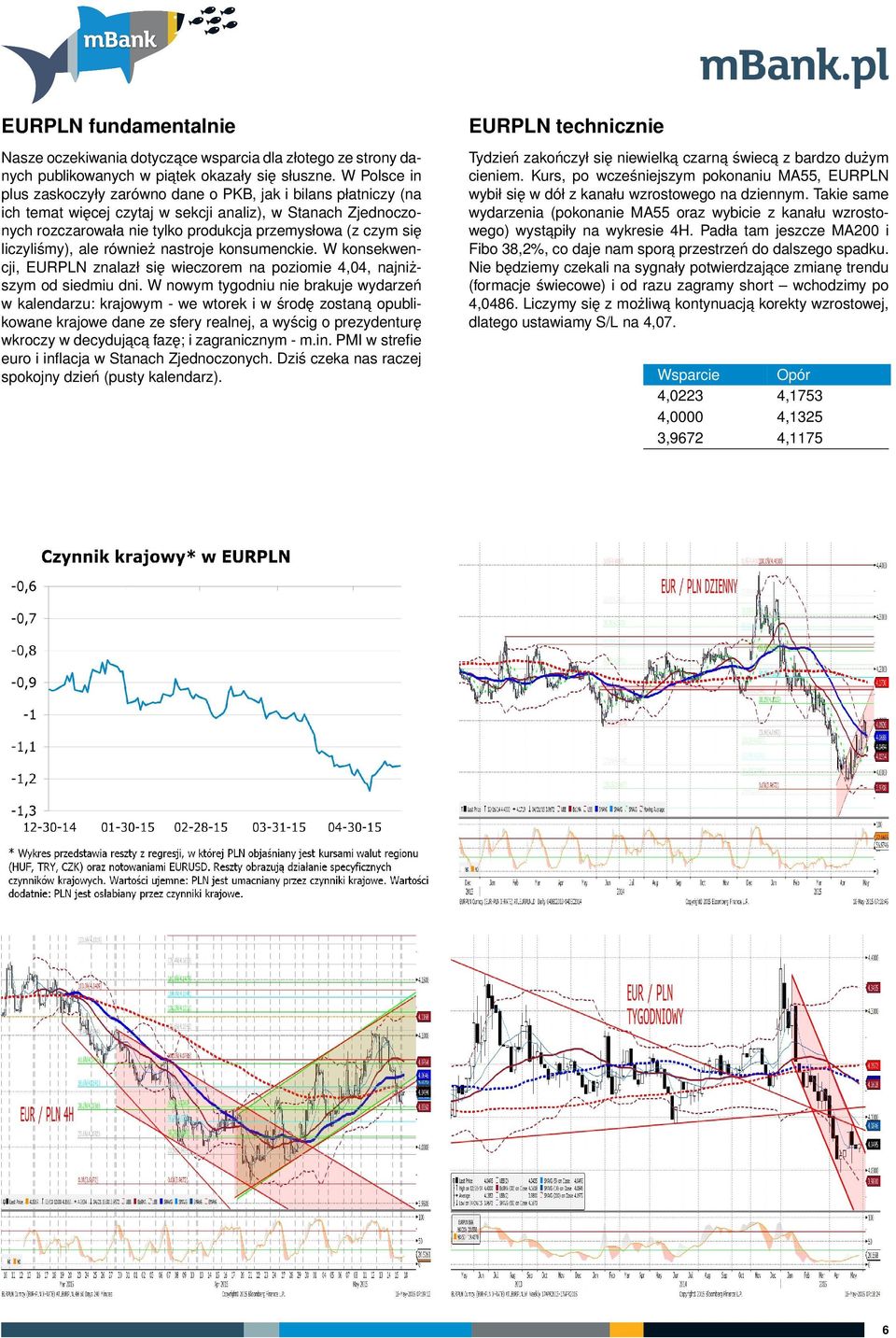 liczylis my), ale równiez nastroje konsumenckie. W konsekwencji, EURPLN znalazł sie wieczorem na poziomie 4,04, najniz szym od siedmiu dni.