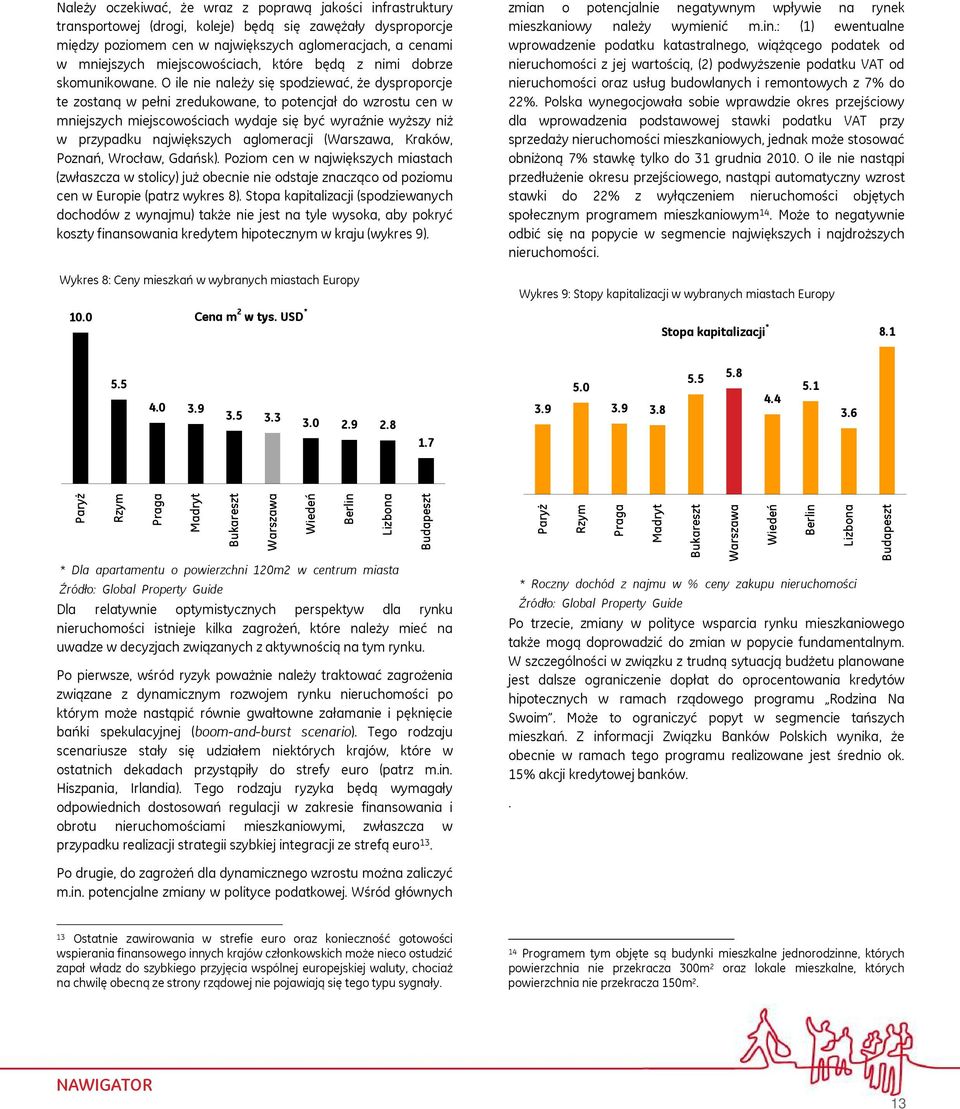 O ile nie należy się spodziewać, że dysproporcje te zostaną w pełni zredukowane, to potencjał do wzrostu cen w mniejszych miejscowościach wydaje się być wyraźnie wyższy niż w przypadku największych
