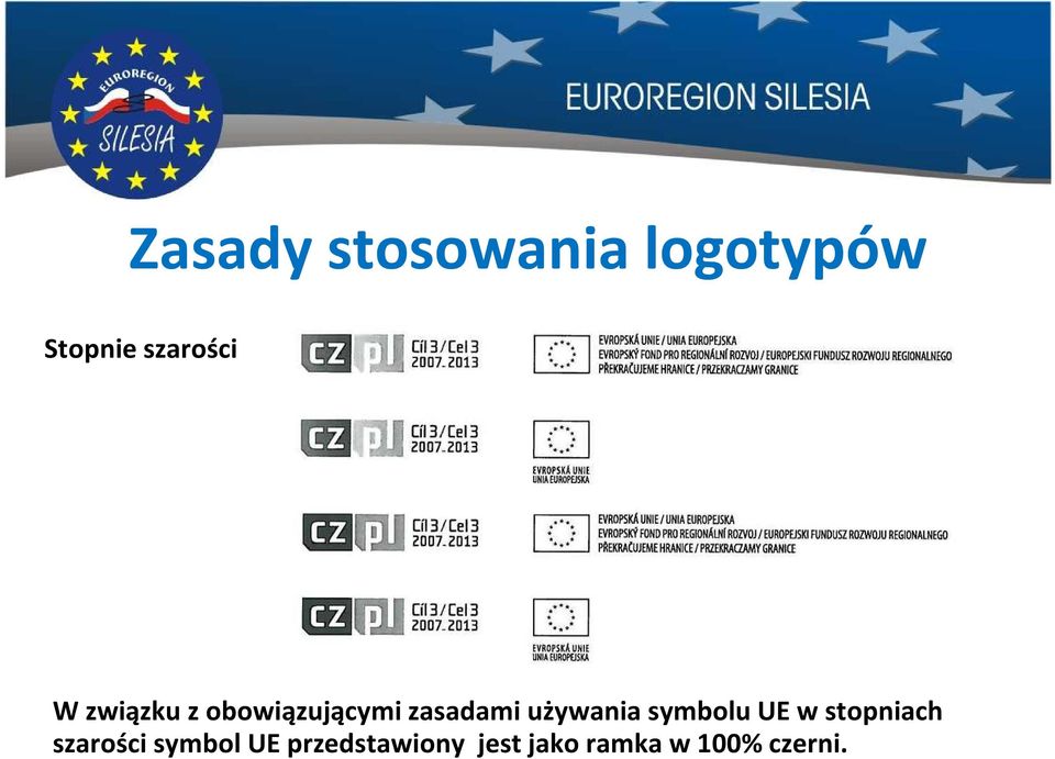 zasadami używania symbolu UE w stopniach