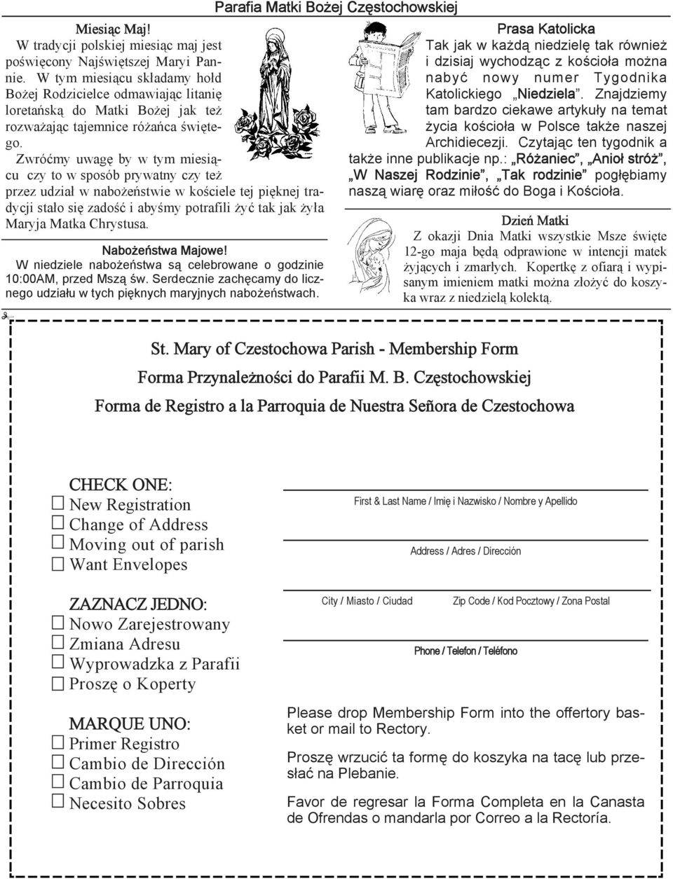 Zwróćmy uwagę by w tym miesiącu czy to w sposób prywatny czy też przez udział w nabożeństwie w kościele tej pięknej tradycji stało się zadość i abyśmy potrafili żyć tak jak żyła Maryja Matka