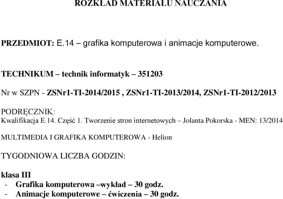 PODRĘZNIK: Kwalifikacja E.14. zęść 1.