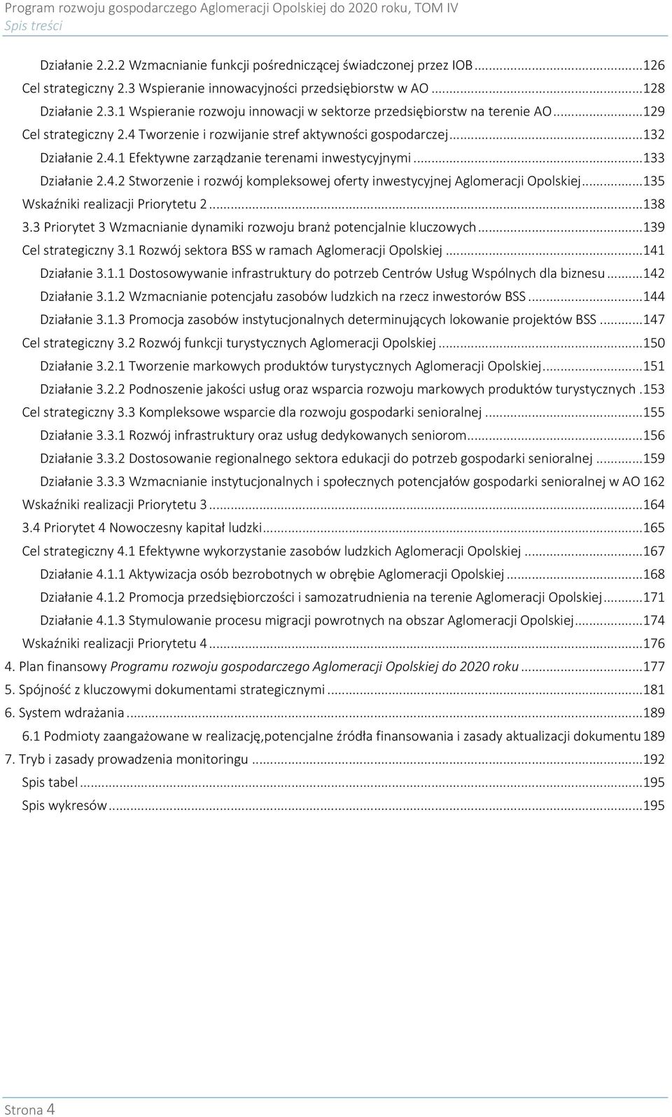 .. 135 Wskaźniki realizacji Priorytetu 2... 138 3.3 Priorytet 3 Wzmacnianie dynamiki rozwoju branż potencjalnie kluczowych... 139 Cel strategiczny 3.