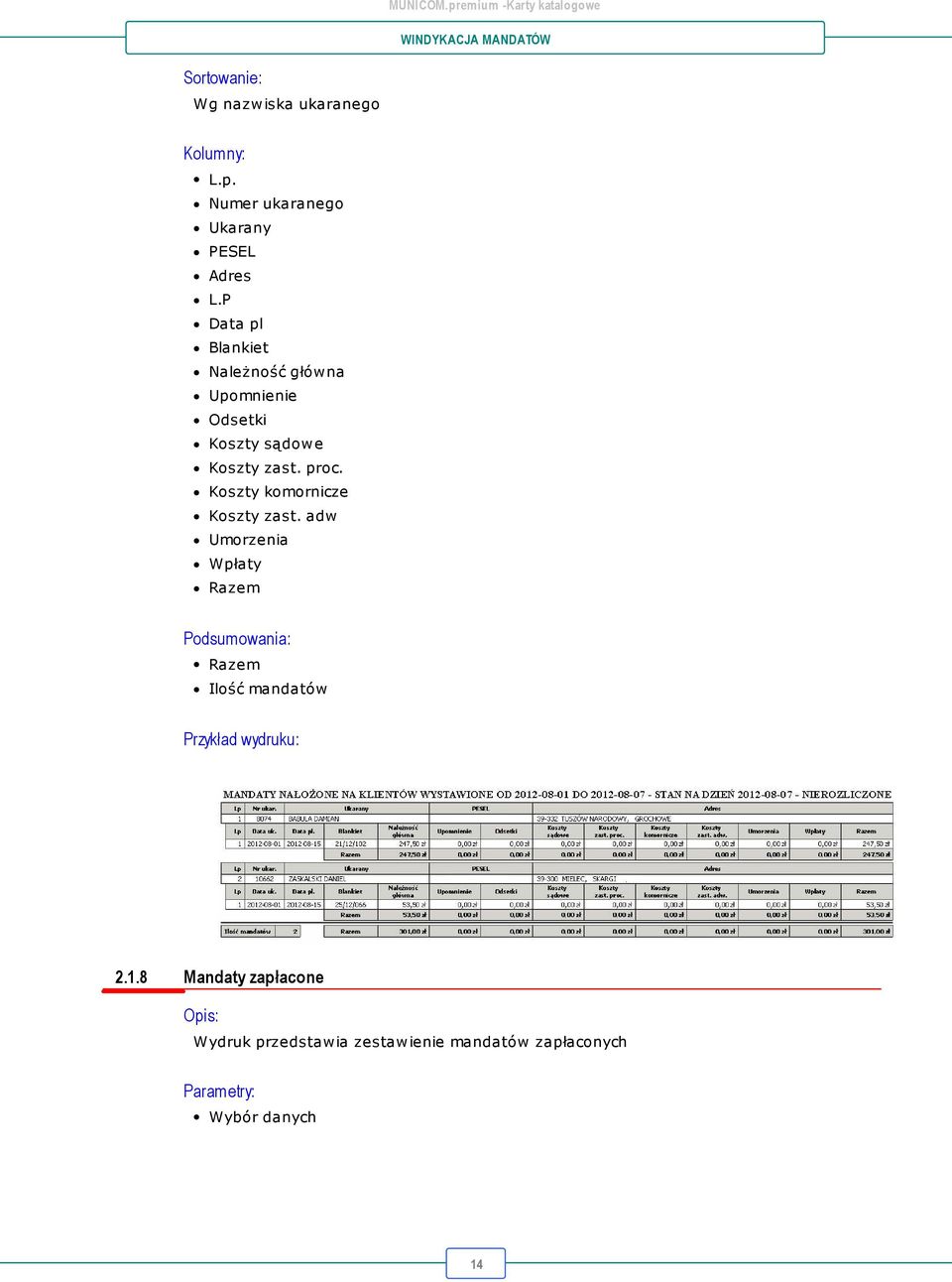 zast. proc. Koszty komornicze Koszty zast.