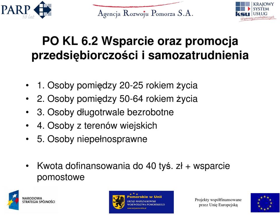 Osoby pomiędzy 20-25 rokiem Ŝycia 2.