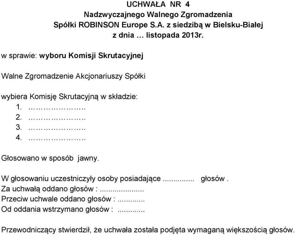 Zgromadzenie Akcjonariuszy Spółki