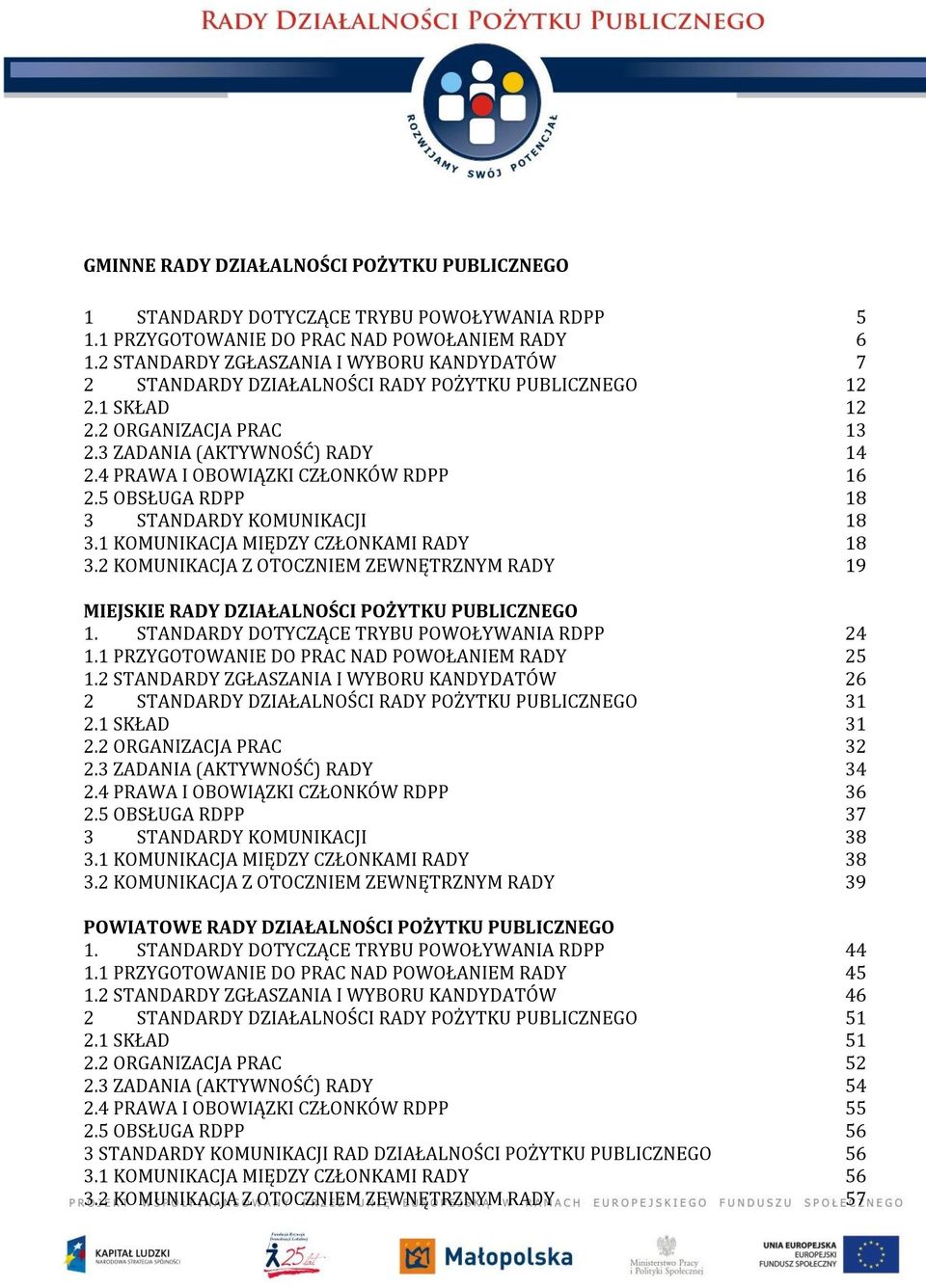 4 PRAWA I OBOWIĄZKI CZŁONKÓW RDPP 16 2.5 OBSŁUGA RDPP 18 3 STANDARDY KOMUNIKACJI 18 3.1 KOMUNIKACJA MIĘDZY CZŁONKAMI RADY 18 3.