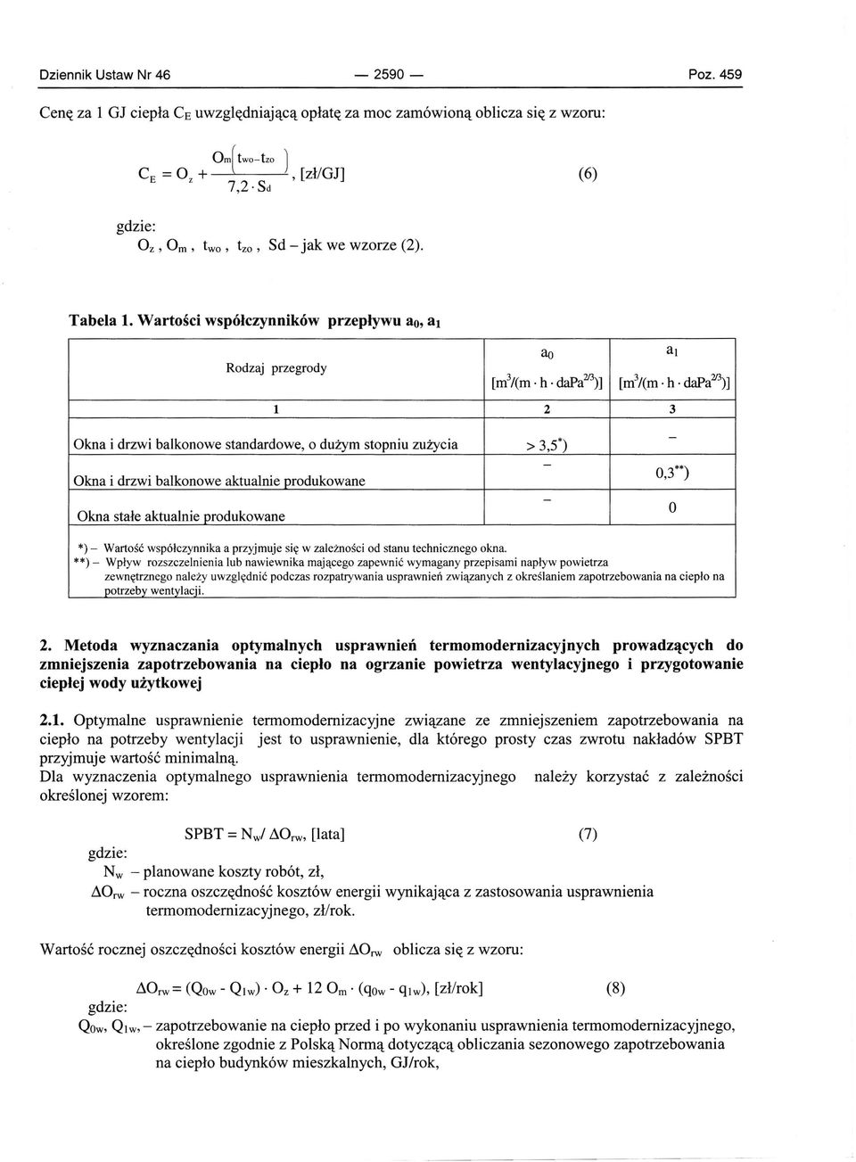 dapa2/3)] al l 2 3 Okna i drzwi balkonowe standardowe, o dużym stopniu zużycia > 3,5*) - Okna i drzwi balkonowe aktualnie produkowane - Okna stałe aktualnie produkowane - 0,3'*) O *) - Wartość