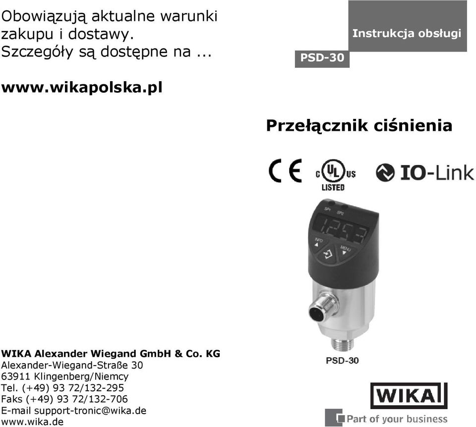 pl Przełącznik ciśnienia WIKA Alexander Wiegand GmbH & Co.