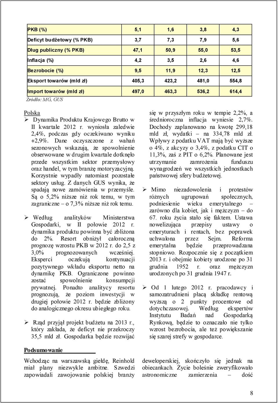 wyniosła zaledwie 2,4%, podczas gdy oczekiwano wyniku +2,9%.