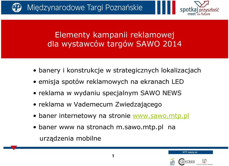 wydaniu specjalnym SAWO NEWS reklama w Vademecum Zwiedzającego baner internetowy