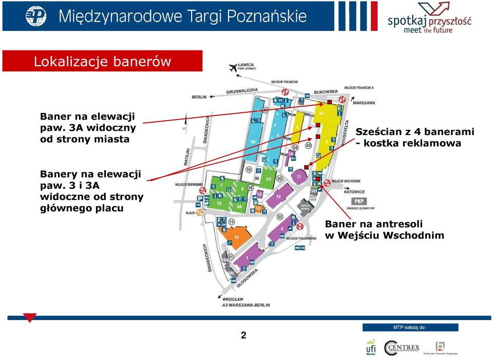 kostka reklamowa Banery na elewacji paw.