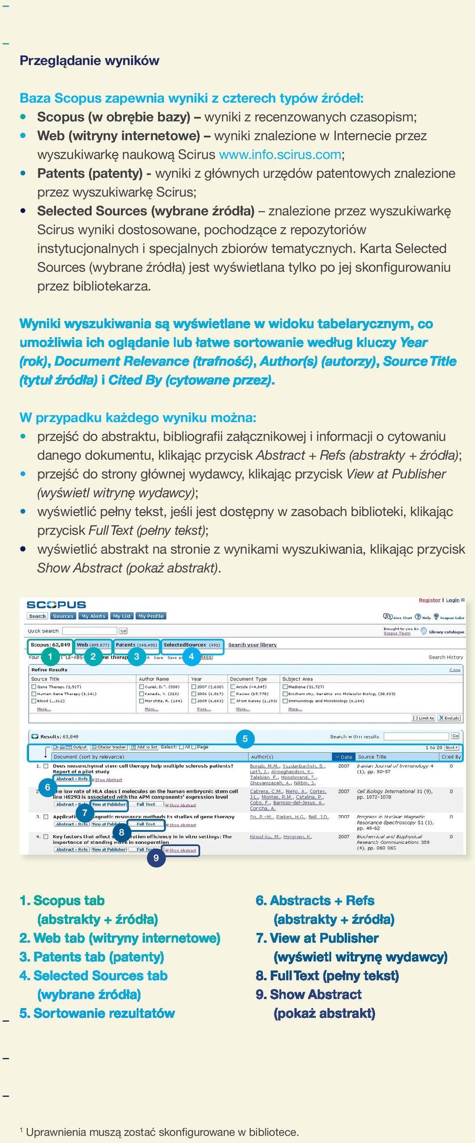 com; Patents (patenty) - wyniki z głównych urzędów patentowych znalezione przez wyszukiwarkę Scirus; Selected Sources (wybrane źródła) znalezione przez wyszukiwarkę Scirus wyniki dostosowane,