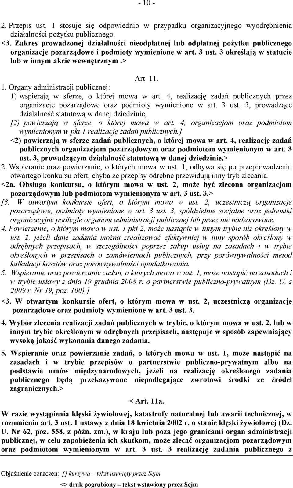 11. 1. Organy administracji publicznej: 1) wspierają w sferze, o której mowa w art. 4, realizację zadań publicznych przez organizacje pozarządowe oraz podmioty wymienione w art. 3 ust.