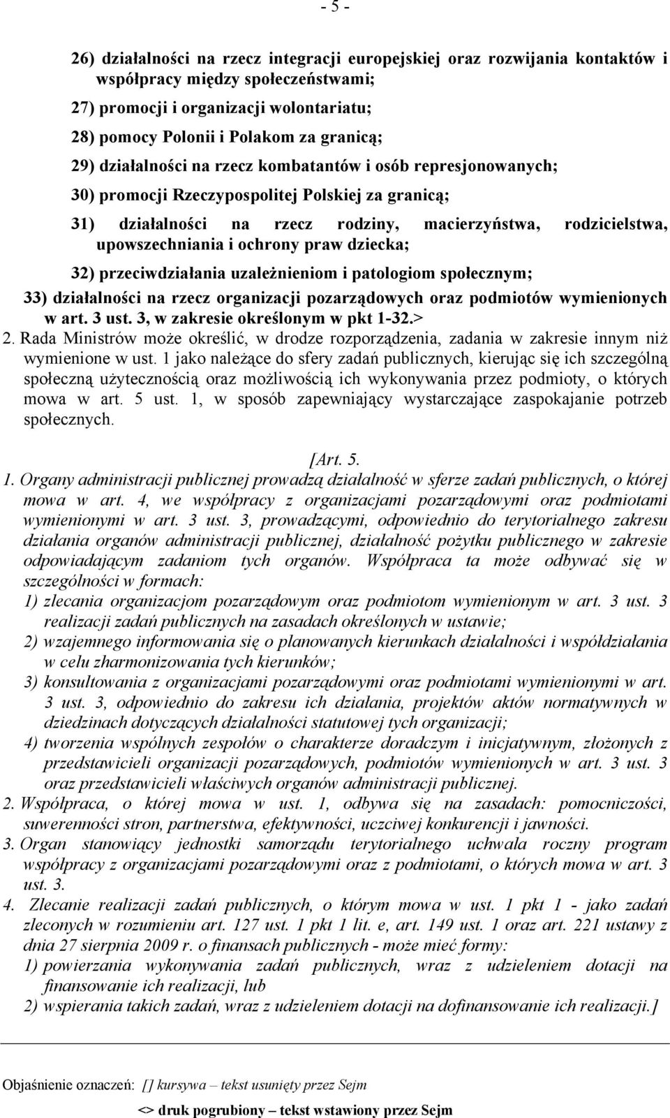 ochrony praw dziecka; 32) przeciwdziałania uzależnieniom i patologiom społecznym; 33) działalności na rzecz organizacji pozarządowych oraz podmiotów wymienionych w art. 3 ust.