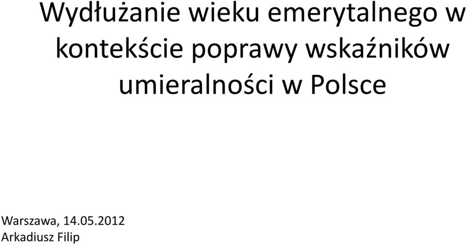 wskaźników umieralności w