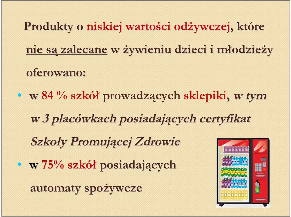 szkół prowadzących sklepiki, w tym w 3 placówkach posiadających