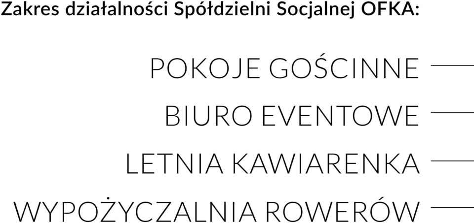 POKOJE GOŚCINNE BIURO