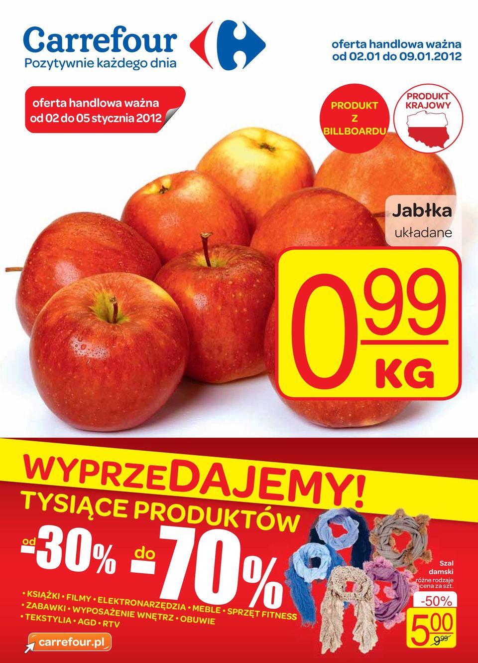 2012 oferta handlowa ważna od 02 do 05 stycznia 2012 Z BILLBOARDU