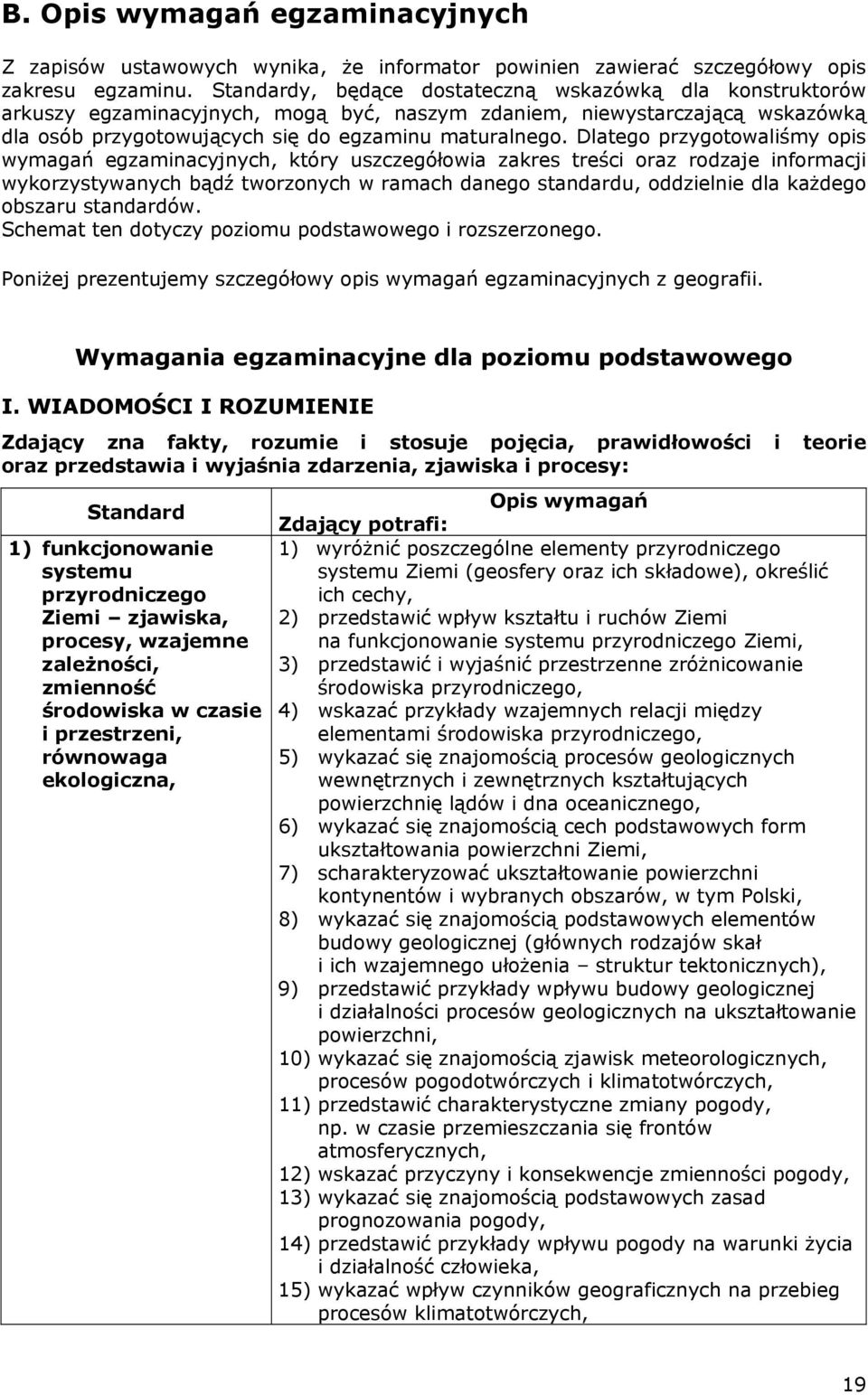 Dlatego przygotowaliśmy opis wymagań egzaminacyjnych, który uszczegółowia zakres treści oraz rodzaje informacji wykorzystywanych bądź tworzonych w ramach danego standardu, oddzielnie dla każdego