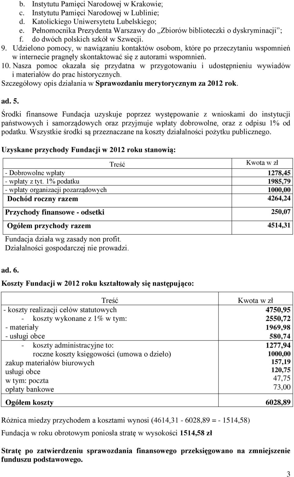 Udzielono pomocy, w nawiązaniu kontaktów osobom, które po przeczytaniu wspomnień w internecie pragnęły skontaktować się z autorami wspomnień. 10.