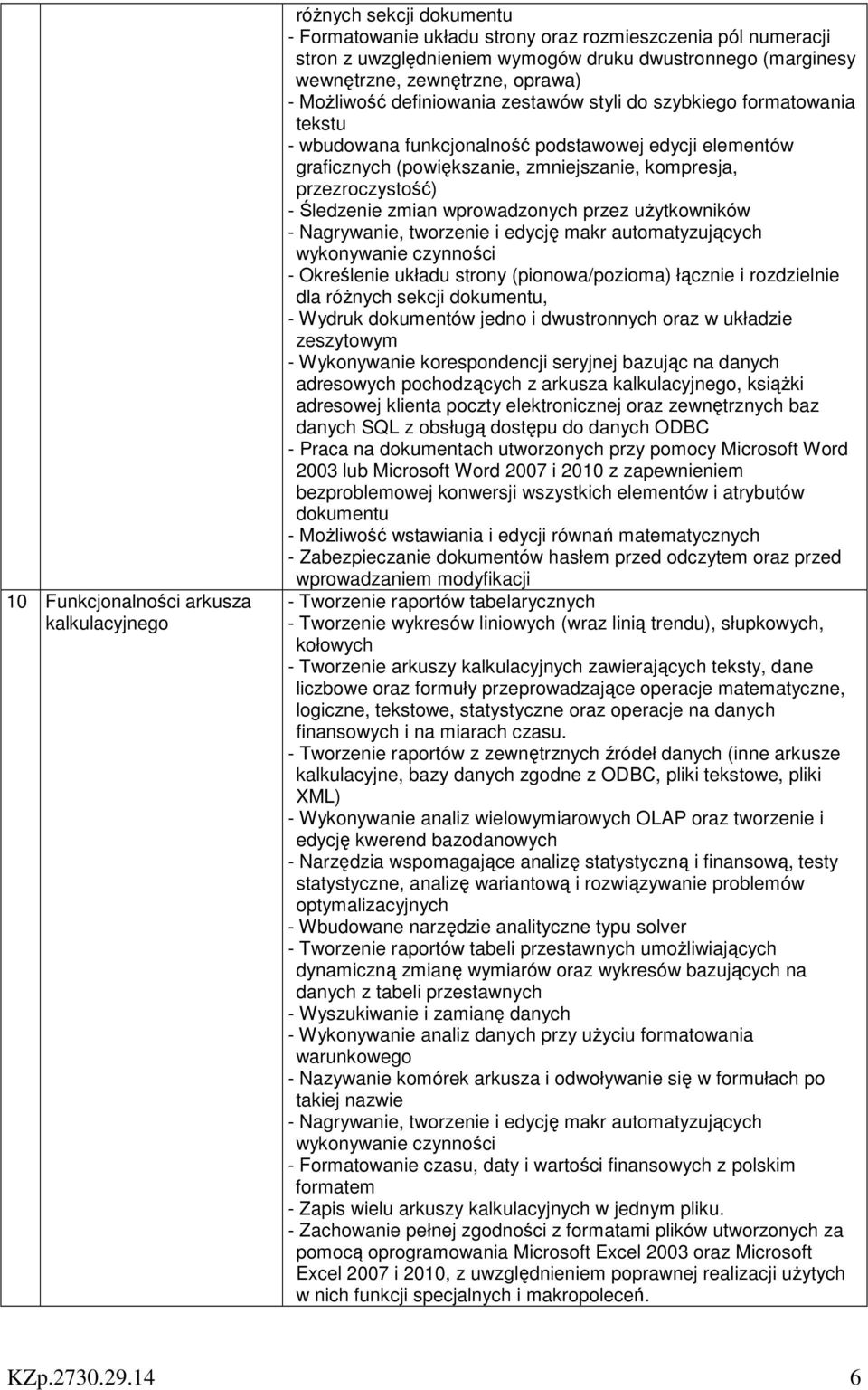 zmniejszanie, kompresja, przezroczystość) - Śledzenie zmian wprowadzonych przez użytkowników - Nagrywanie, tworzenie i edycję makr automatyzujących wykonywanie czynności - Określenie układu strony