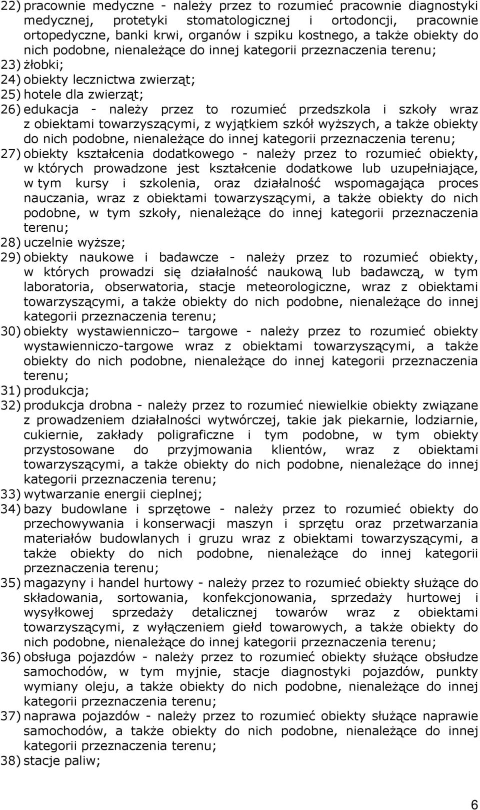 i szkoły wraz z obiektami towarzyszącymi, z wyjątkiem szkół wyŝszych, a takŝe obiekty do nich podobne, nienaleŝące do innej kategorii przeznaczenia terenu; 27) obiekty kształcenia dodatkowego -