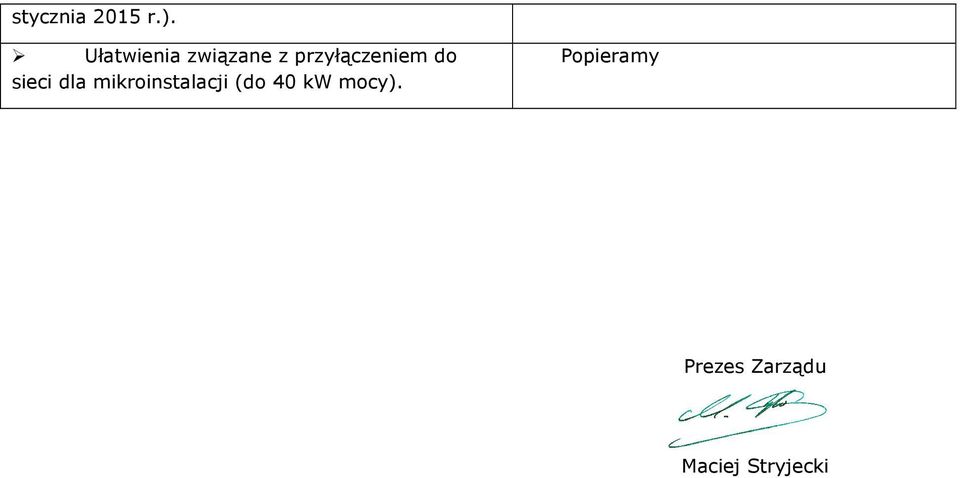 przyłączeniem do sieci dla