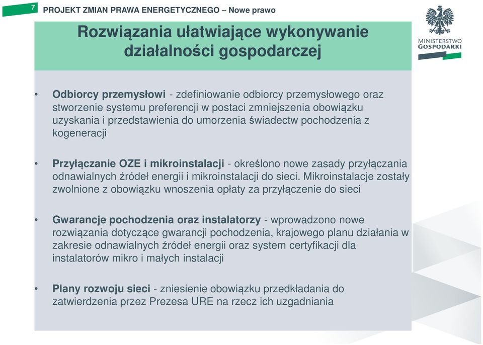 odnawialnych źródeł energii i mikroinstalacji do sieci.