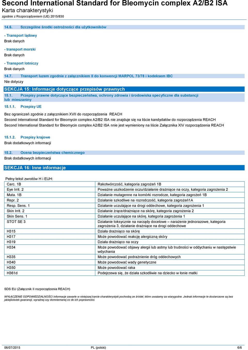 : Informacje dotyczące przepisów prawnych 15