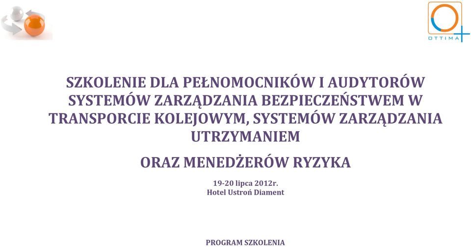 SYSTEMÓW ZARZĄDZANIA UTRZYMANIEM ORAZ MENEDŻERÓW