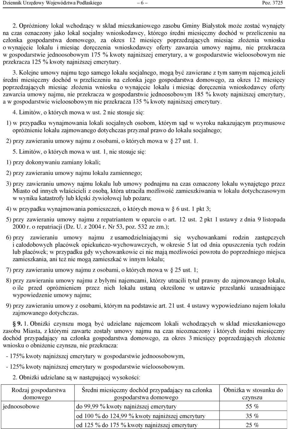 członka gospodarstwa domowego, za okres 12 miesięcy poprzedzających miesiąc złożenia wniosku o wynajęcie lokalu i miesiąc doręczenia wnioskodawcy oferty zawarcia umowy najmu, nie przekracza w