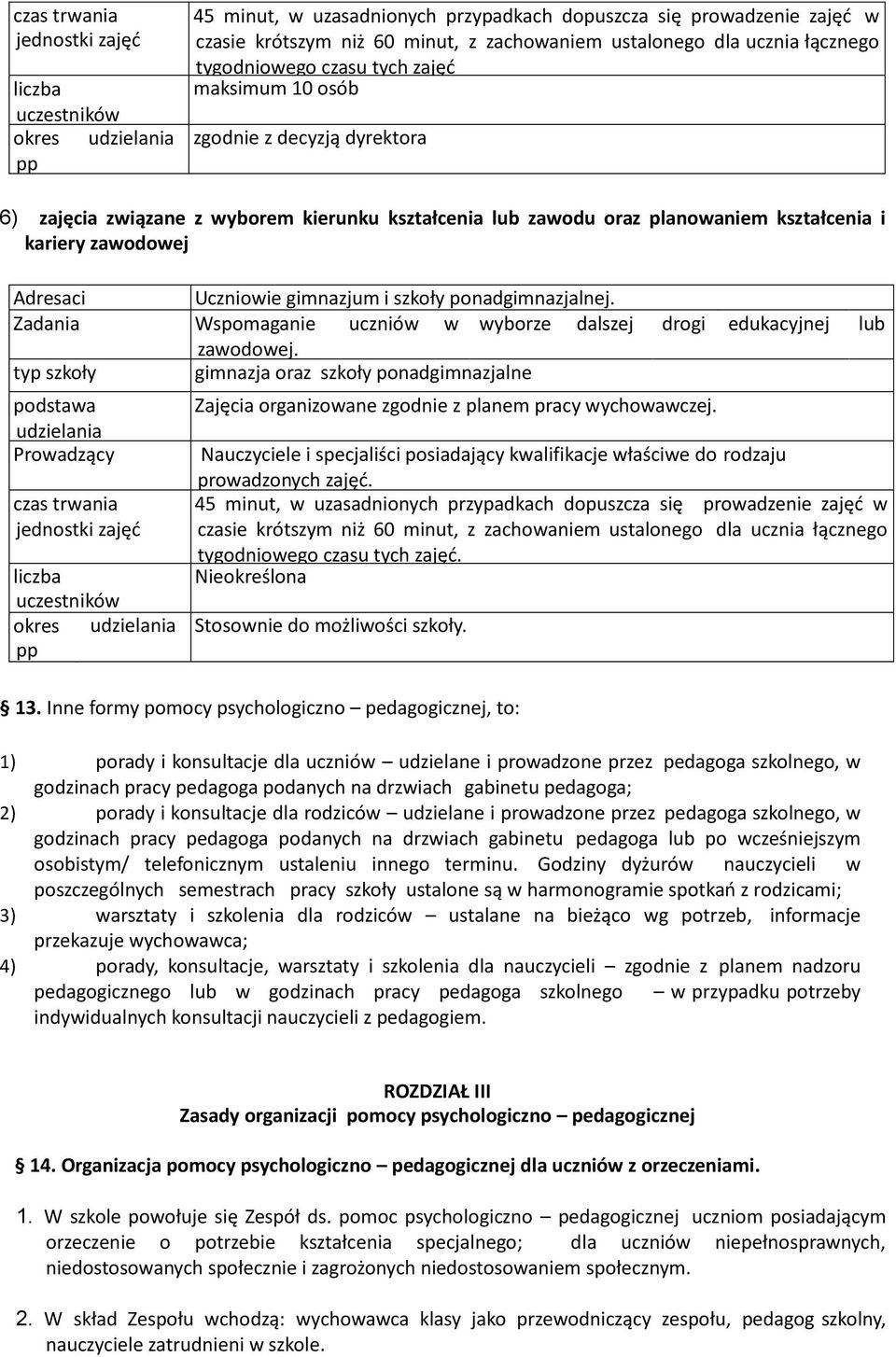 zawodowej Adresaci Zadania typ szkoły Uczniowie gimnazjum i szkoły ponadgimnazjalnej. Wspomaganie uczniów w wyborze dalszej drogi edukacyjnej lub zawodowej.