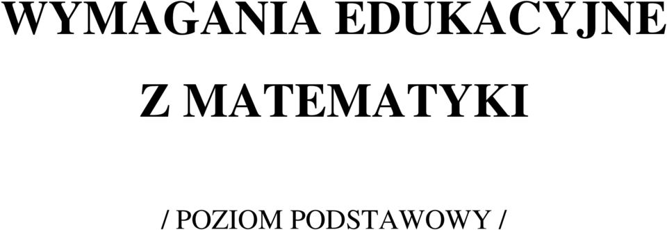 MATEMATYKI /