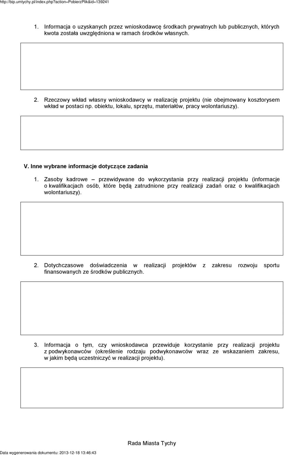 Inne wybrane informacje dotyczące zadania 1.