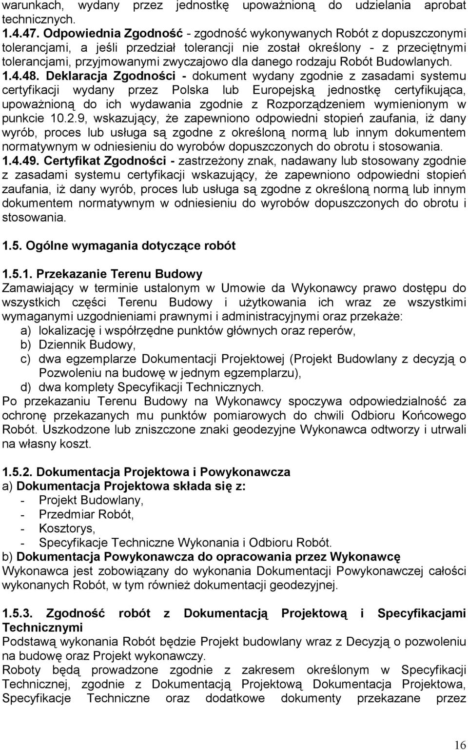 rodzaju Robót Budowlanych. 1.4.48.