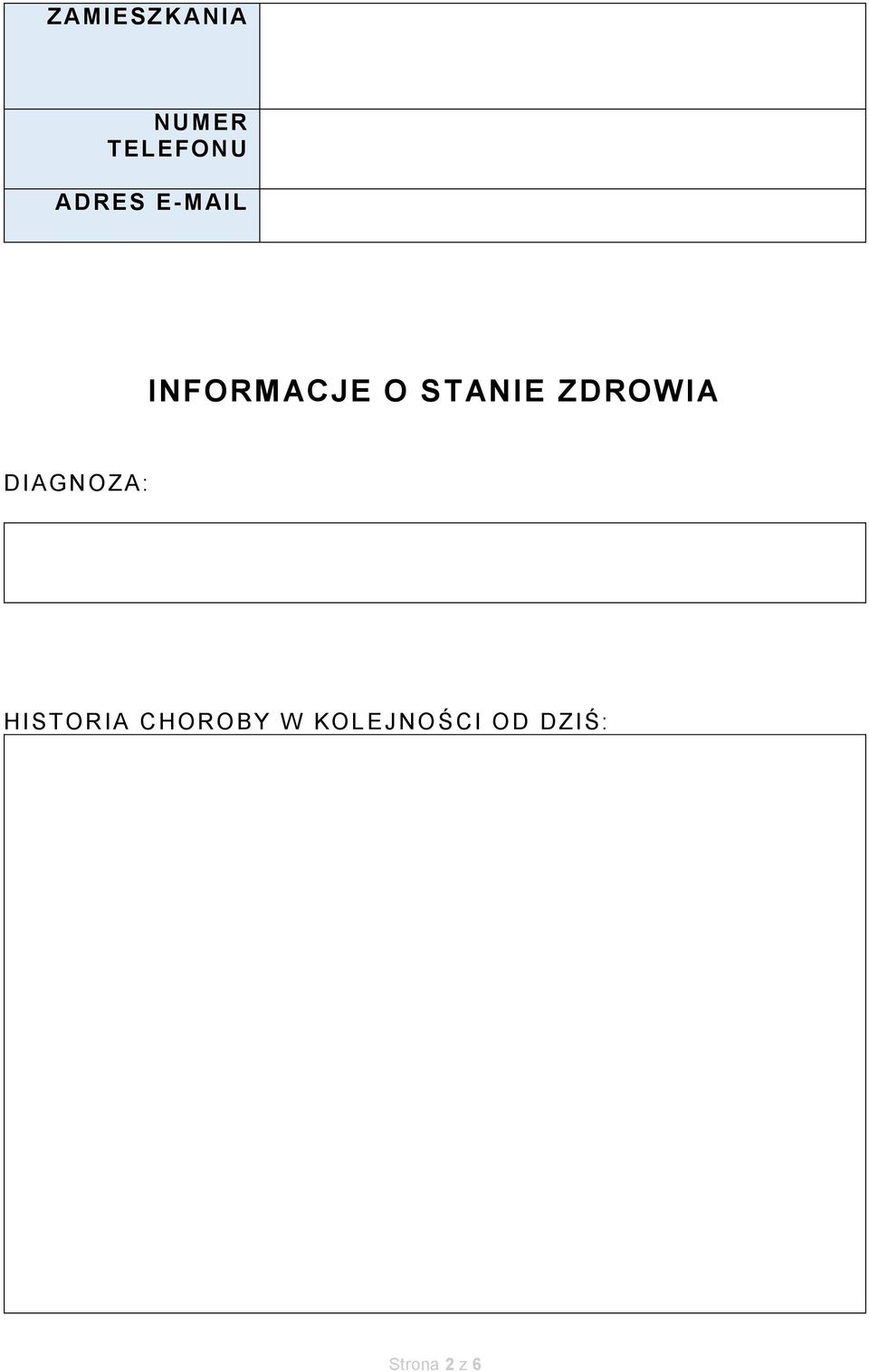 ZDROWIA DIAGNOZA: HISTORIA