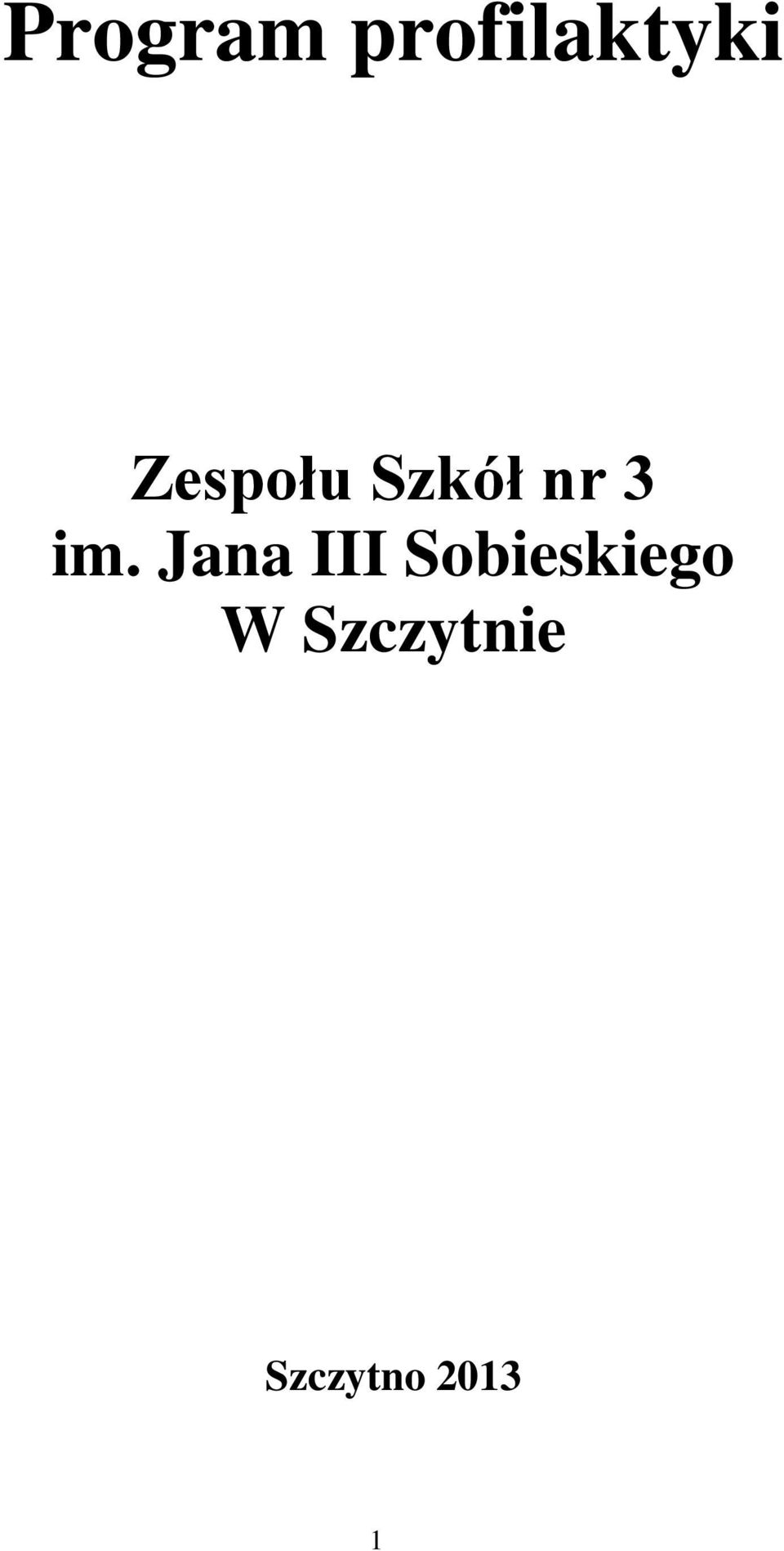 Jana III Sobieskiego W