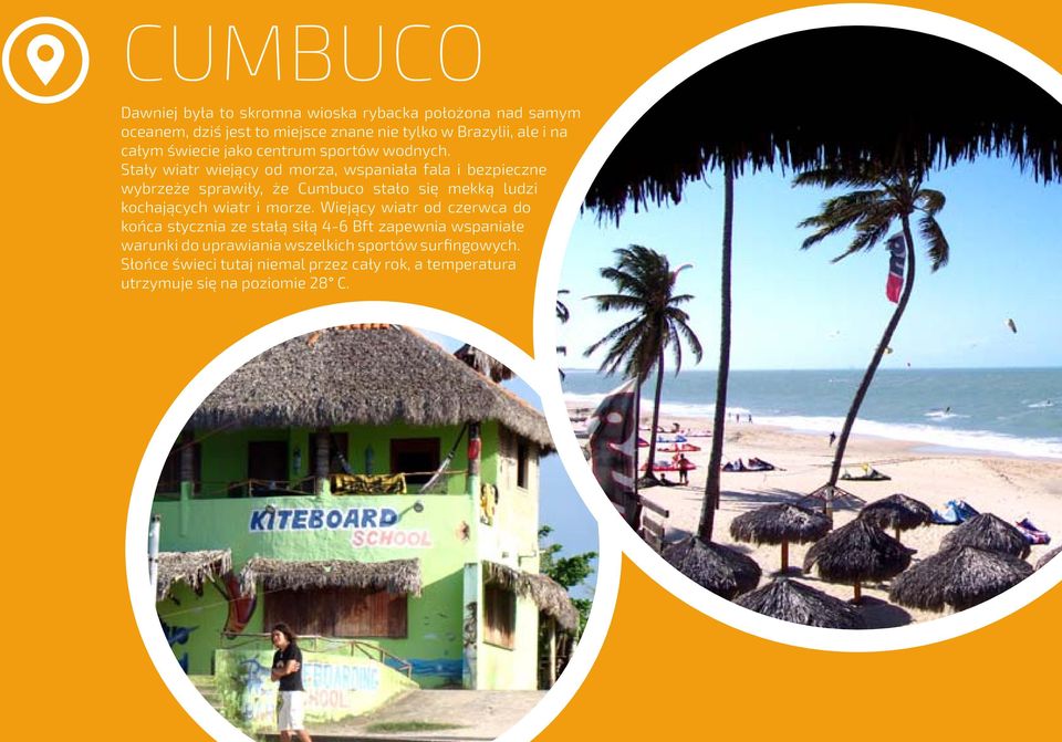 Stały wiatr wiejący od morza, wspaniała fala i bezpieczne wybrzeże sprawiły, że Cumbuco stało się mekką ludzi kochających wiatr i
