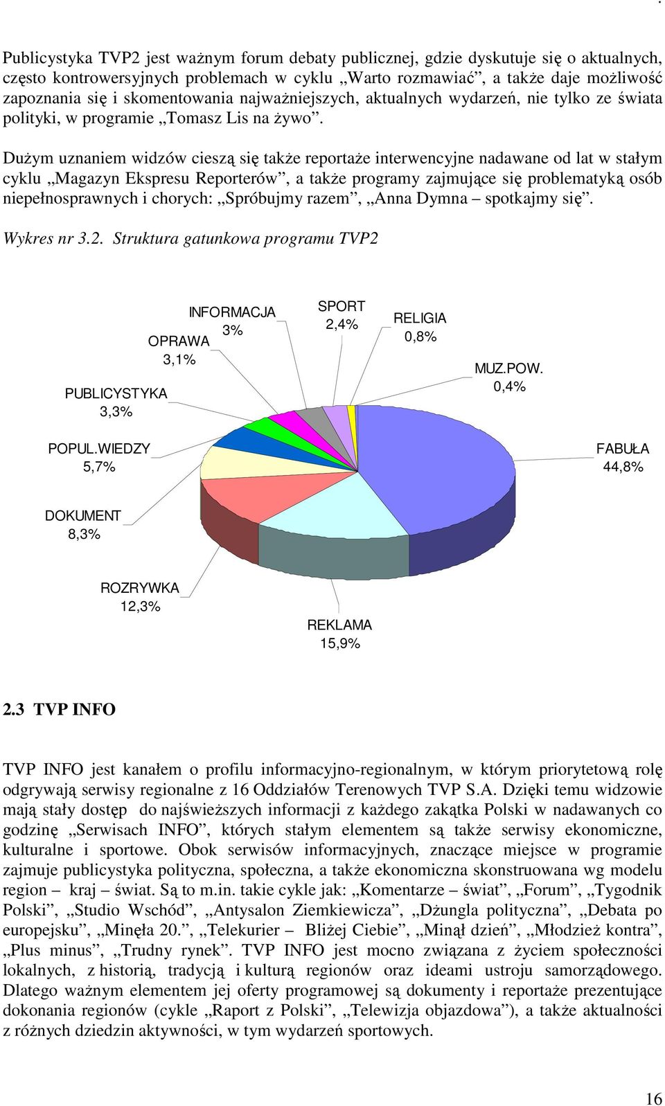 Dużym uznaniem widzów cieszą się także reportaże interwencyjne nadawane od lat w stałym cyklu Magazyn Ekspresu Reporterów, a także programy zajmujące się problematyką osób niepełnosprawnych i