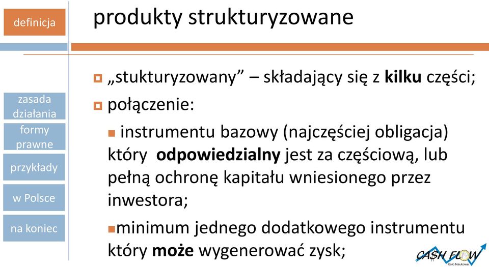 (najczęściej obligacja) który odpowiedzialny jest za częściową, lub pełną ochronę