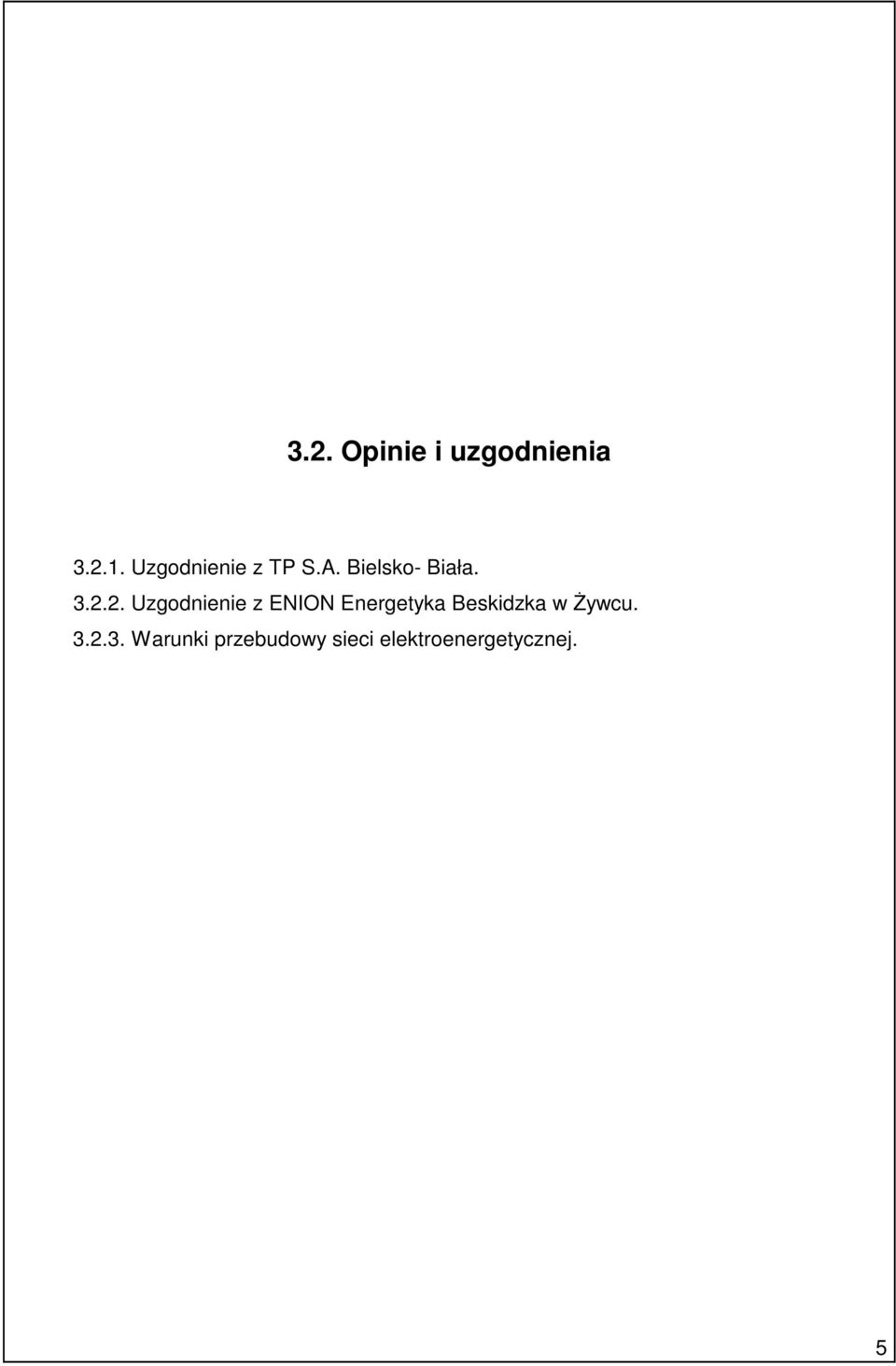 2. Uzgodnienie z ENION Energetyka Beskidzka w