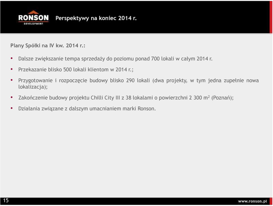 ; Przygotowanie i rozpoczęcie budowy blisko 290 lokali (dwa projekty, w tym jedna zupełnie nowa