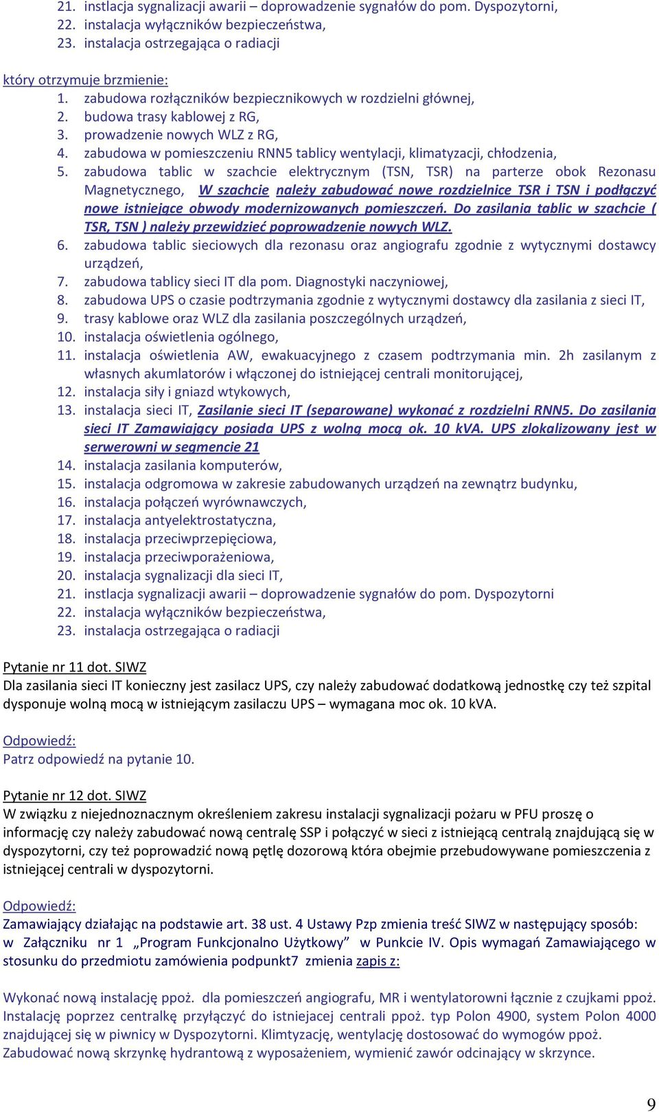 zabudowa w pomieszczeniu RNN5 tablicy wentylacji, klimatyzacji, chłodzenia, 5.