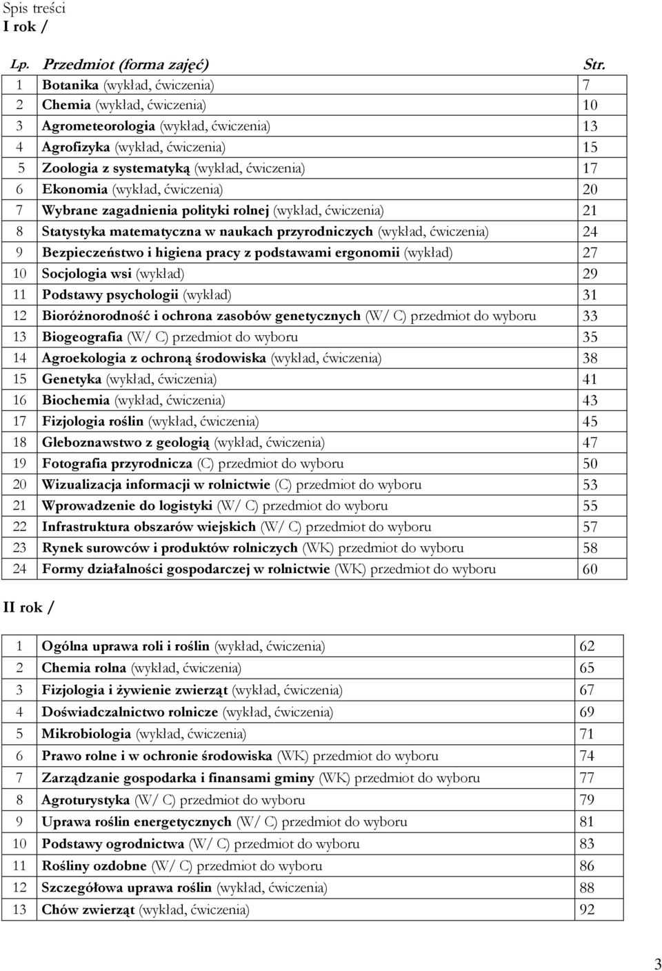 polityki rolnej (wykład, ) 21 8 Statystyka matematyczna w naukach przyrodniczych (wykład, ) 24 9 Bezpieczeństwo i higiena pracy z podstawami ergonomii (wykład) 27 10 Socjologia wsi (wykład) 29 11