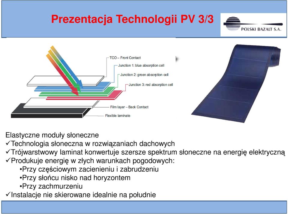 elektryczną Produkuje energię w złych warunkach pogodowych: Przy częściowym zacienieniu i