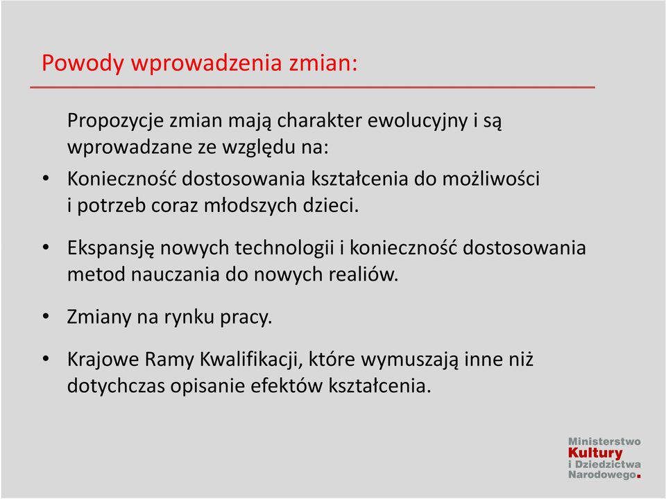 Ekspansję nowych technologii i konieczność dostosowania metod nauczania do nowych realiów.